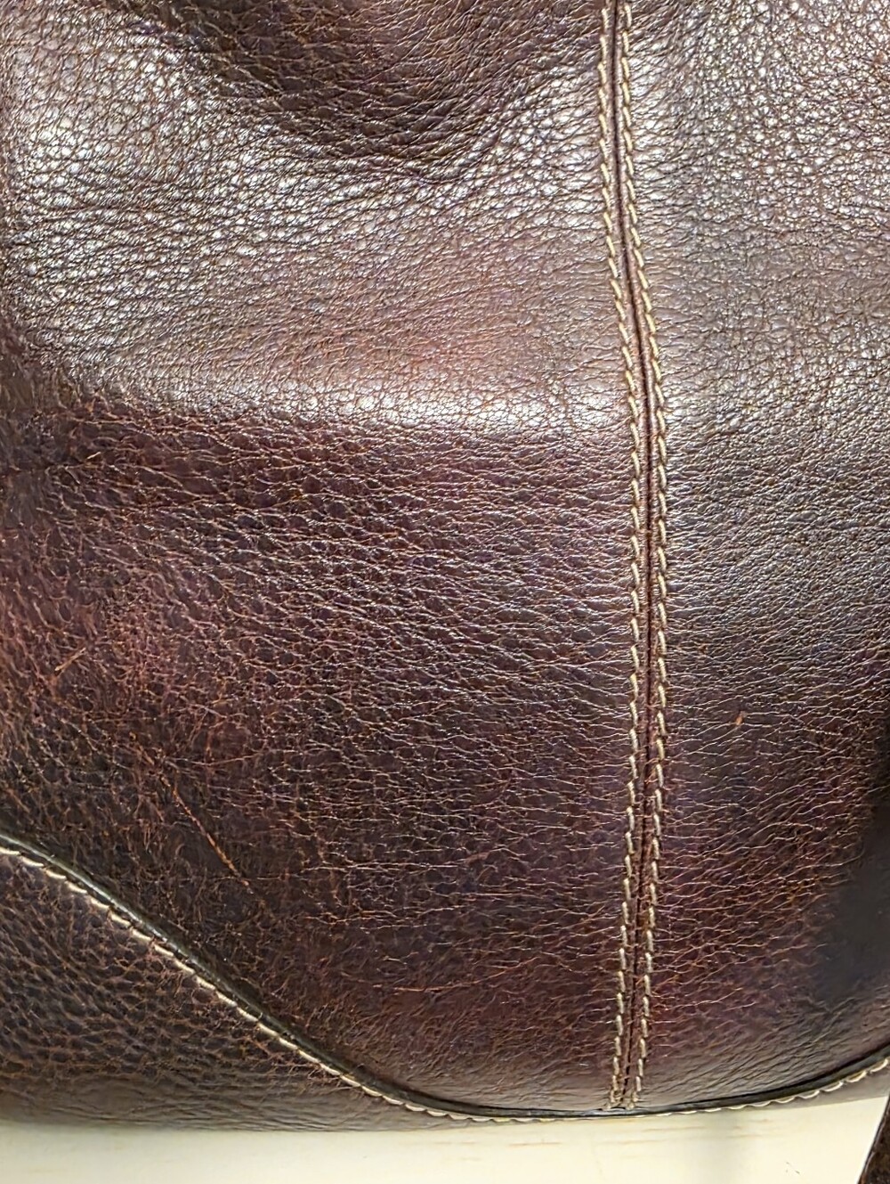 Gucci | Dark Red-Brown/Burgundy Charlotte Pebbled Leather 2-Way Bag - Picture 4 of 16